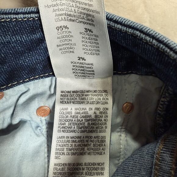 Mother Denim The Looker Ankle Fray Jeans In Need For Speed Wash Size 28 Blue - Picture 8 of 11